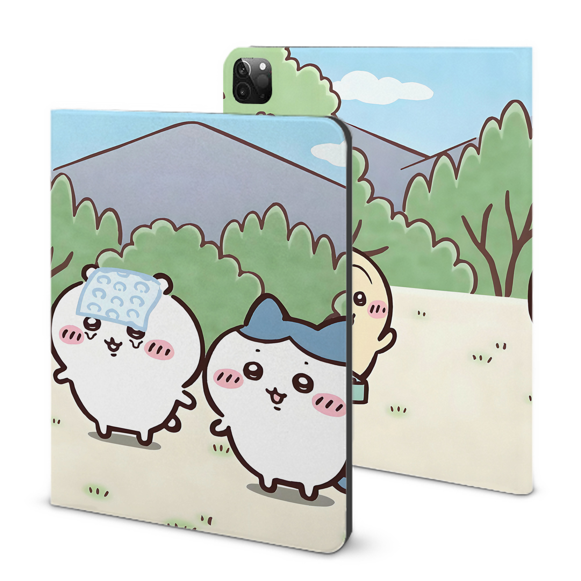 （画像用） ちいかわ Chii-kawa IPadケース ペンホルダー付き ブックスタイルデザイン